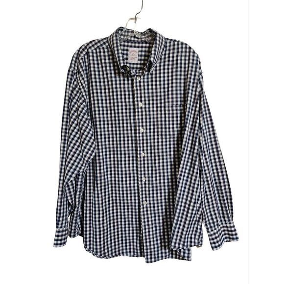 Brooks Brothers Other - Brooks Brothers 346 Original Polo Men's Long‎ Sleeve Blue Check Button Up Shirt